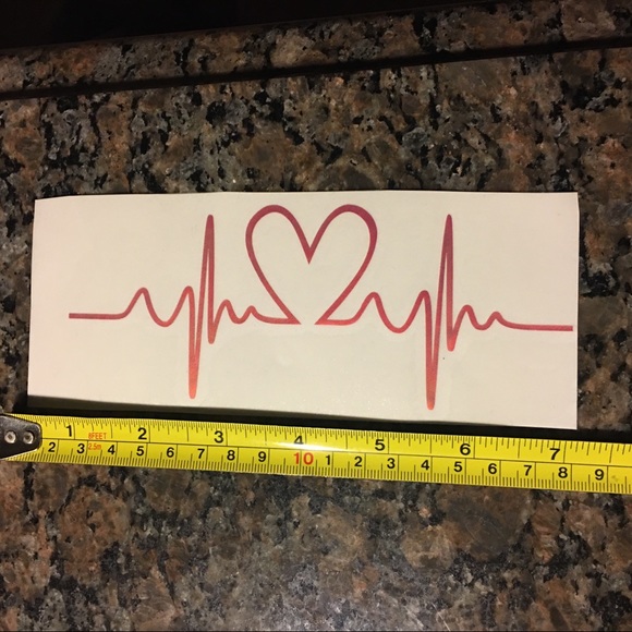 💕 Opal Holographic vinyl decals heartbeat - Picture 5 of 6